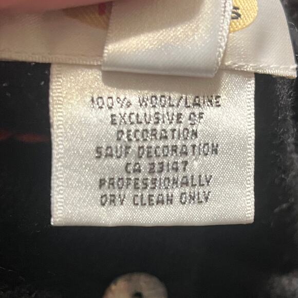 Vtg Talbots 100% Wool Holiday Cardigan Sweater L Embroidered Granny Kitsch Retro - Picture 9 of 10